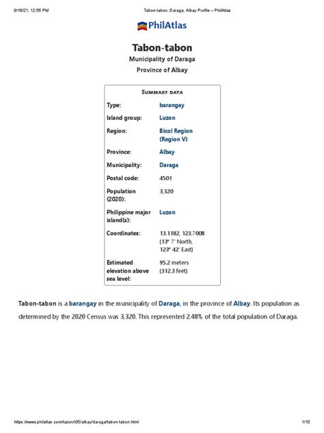 Daraga, Albay Profile – PhilAtlas.